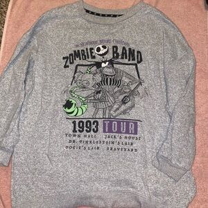 Gray Nightmare Before Christmas Pajama Top